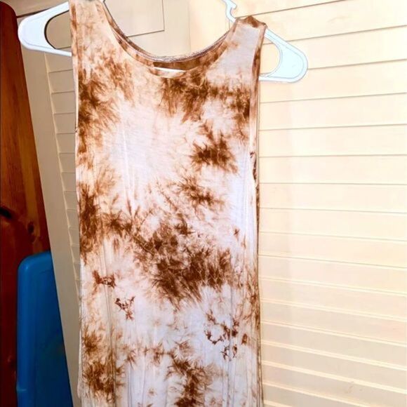 Girls Sleeveless Stretch Lycra tie-dye dress - Picture 1 of 6